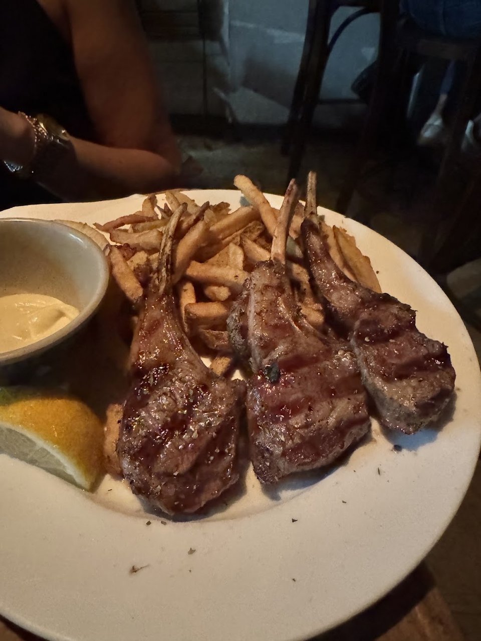 Lamb Chops and French Fries